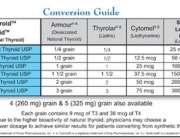 Nature Throid Conversion Chart